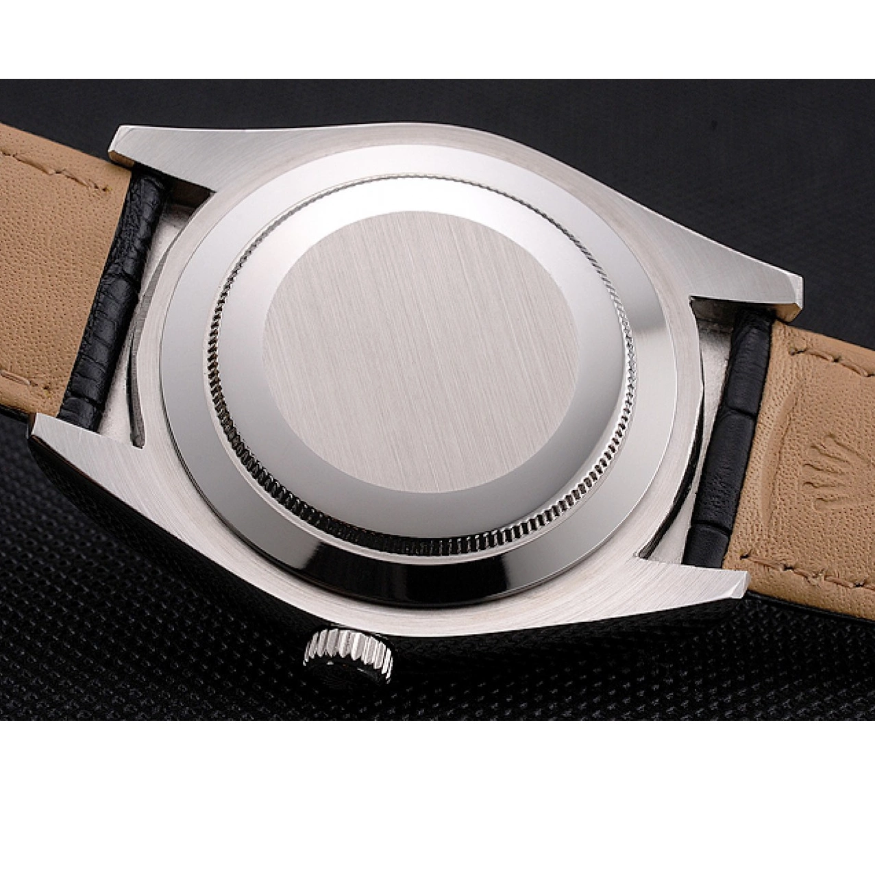 AAA Replica Watches Steel Dweller Case Leather Strap Stainless Sky Dial Black Black Rolex 0701